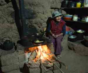 We had soup, rice, fresh avocado, and fried potatoes, Ruffina was so nice to us.