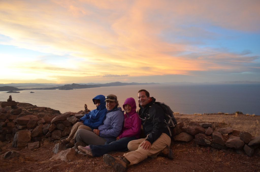 Sunset over Lake Titicaca