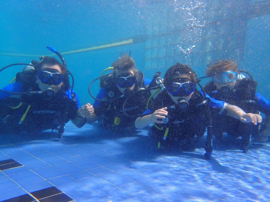 Skills session in the pool