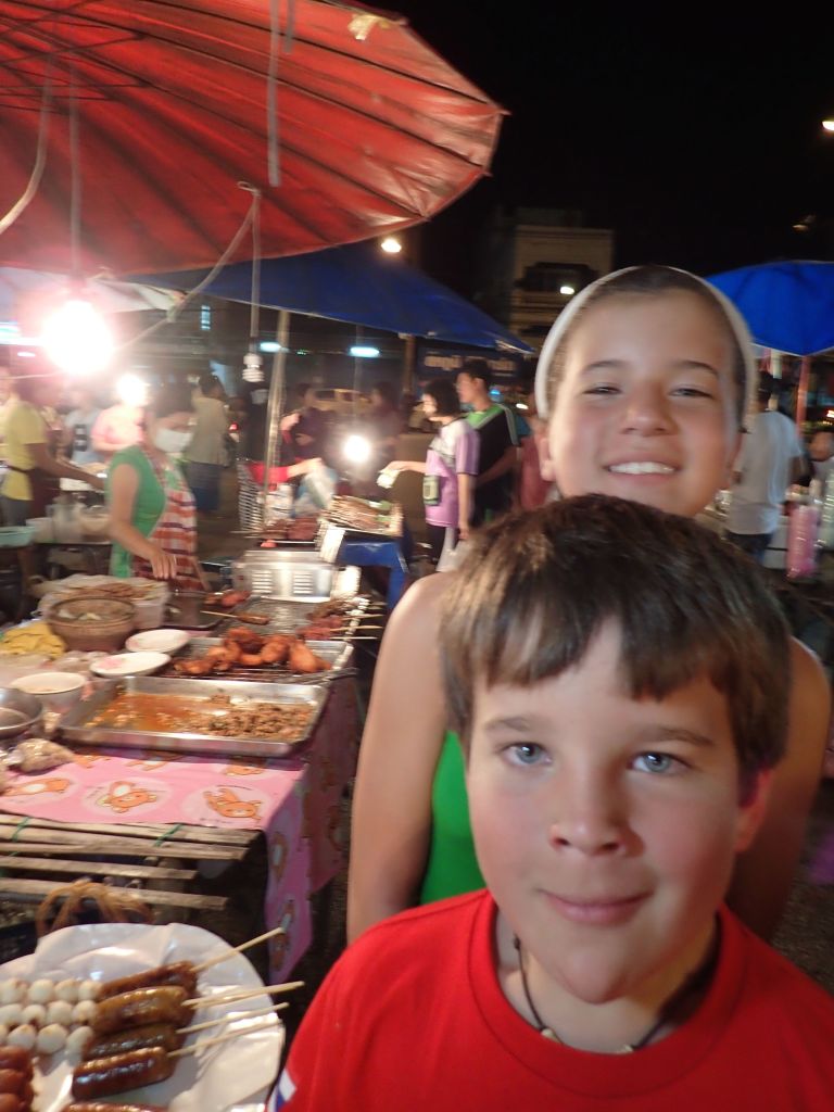 Finding dinner at a night market in Krabi
